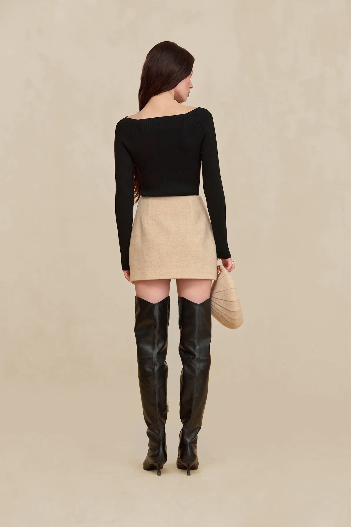 LOTTIE BODYSUIT SWEATER - BLACK - Image 3