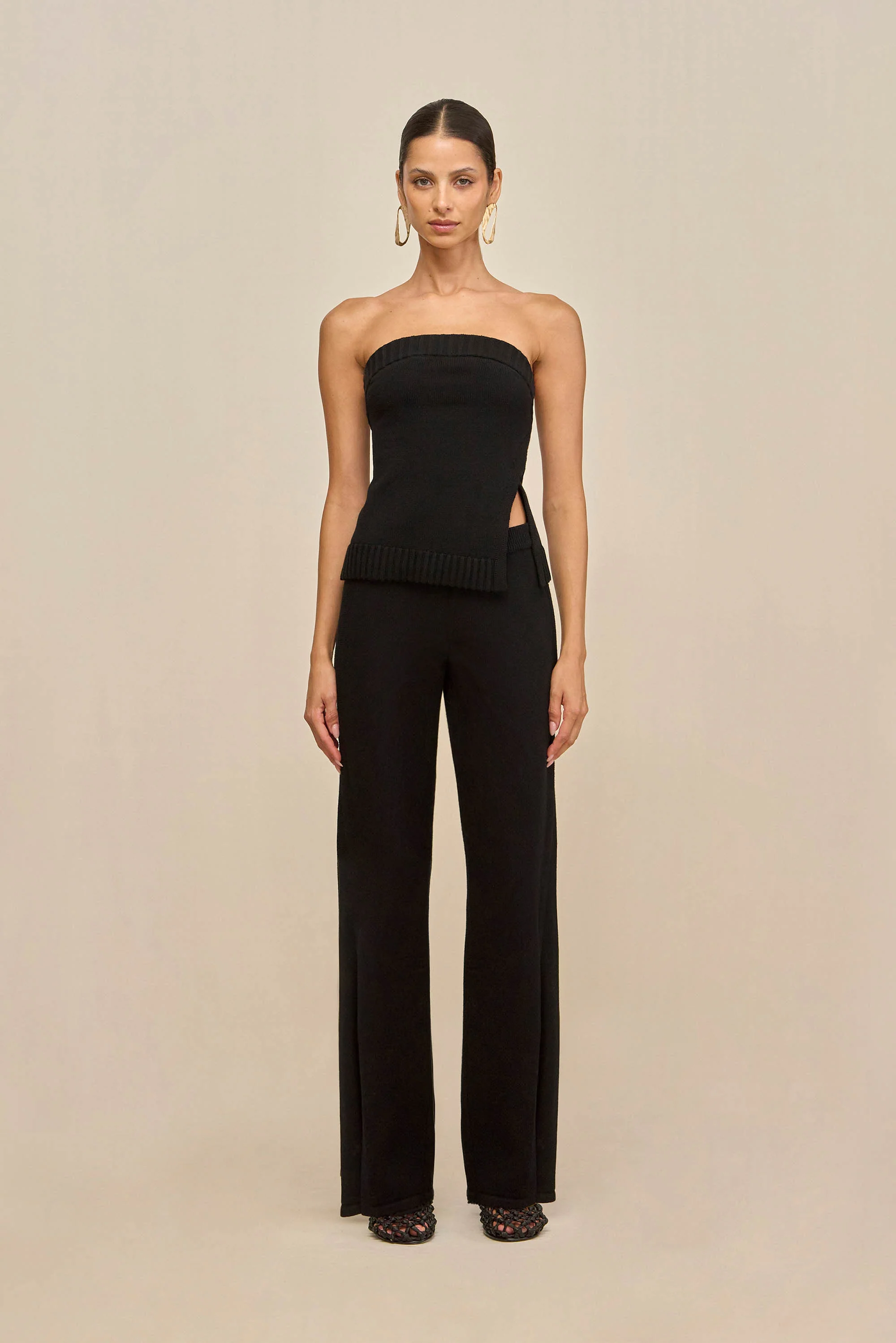 LOU KNIT TOP - BLACK - Image 7