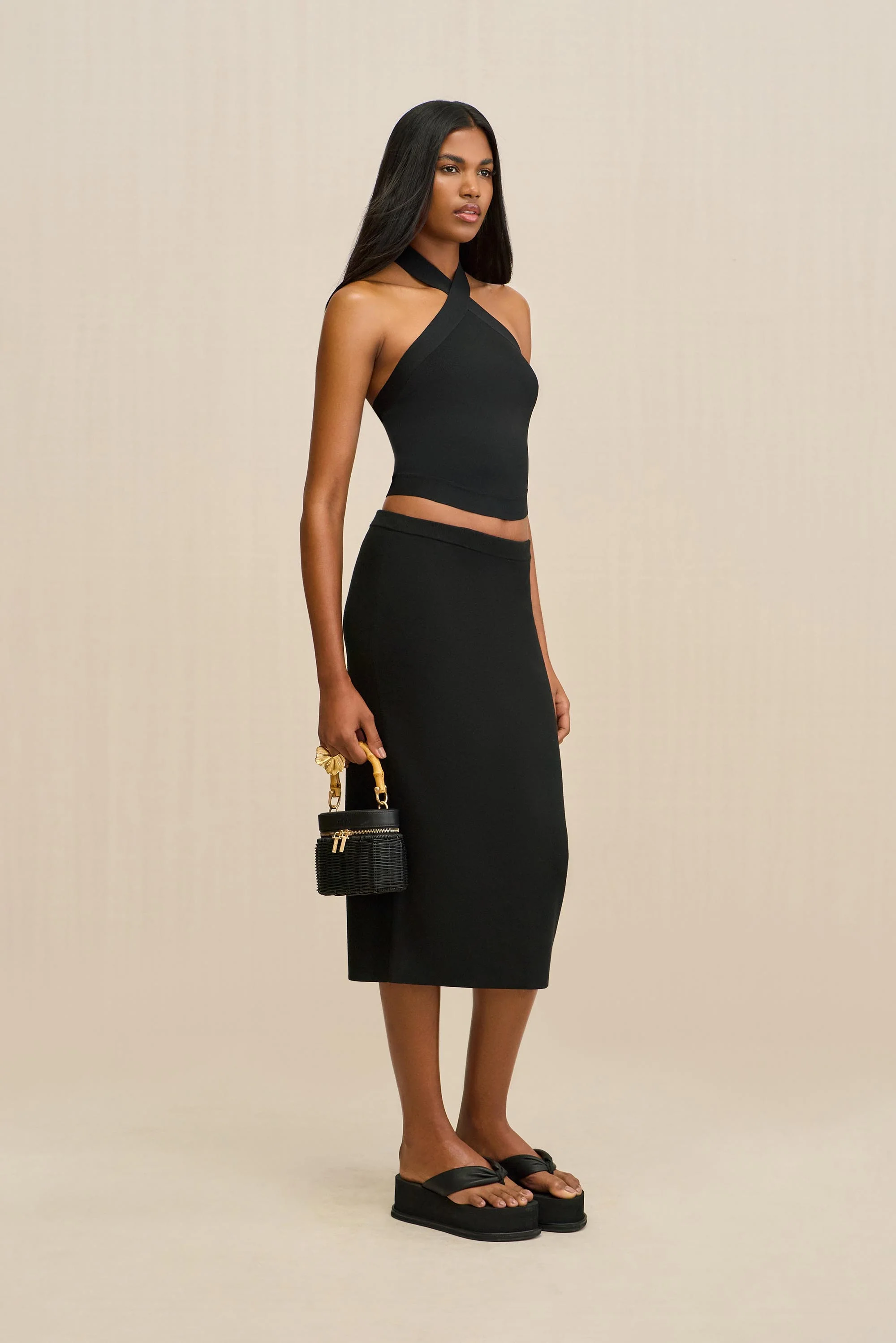 LOUISA KNIT TOP - BLACK - Image 4