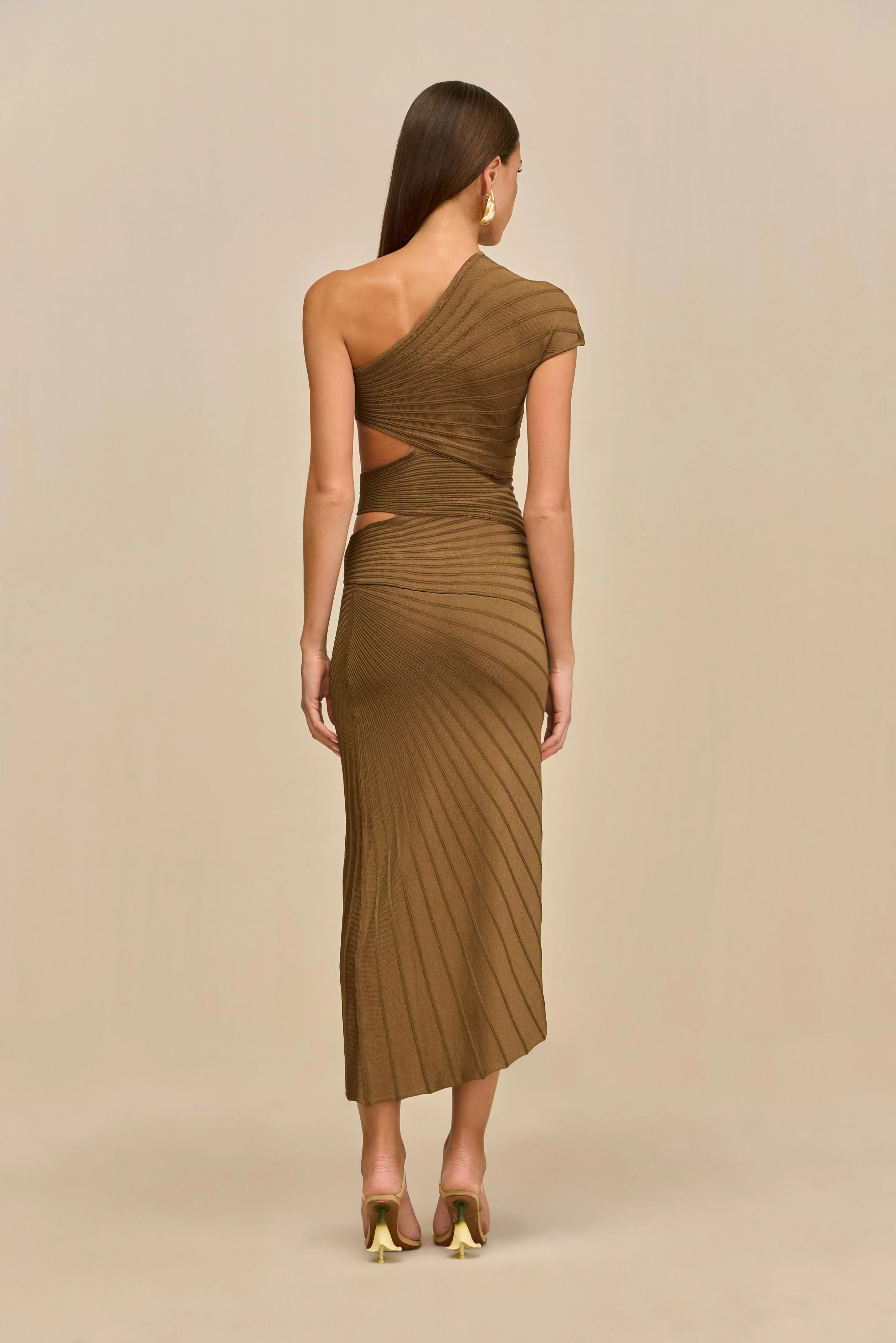LURENZ KNIT DRESS - AFFOGATO - Image 4