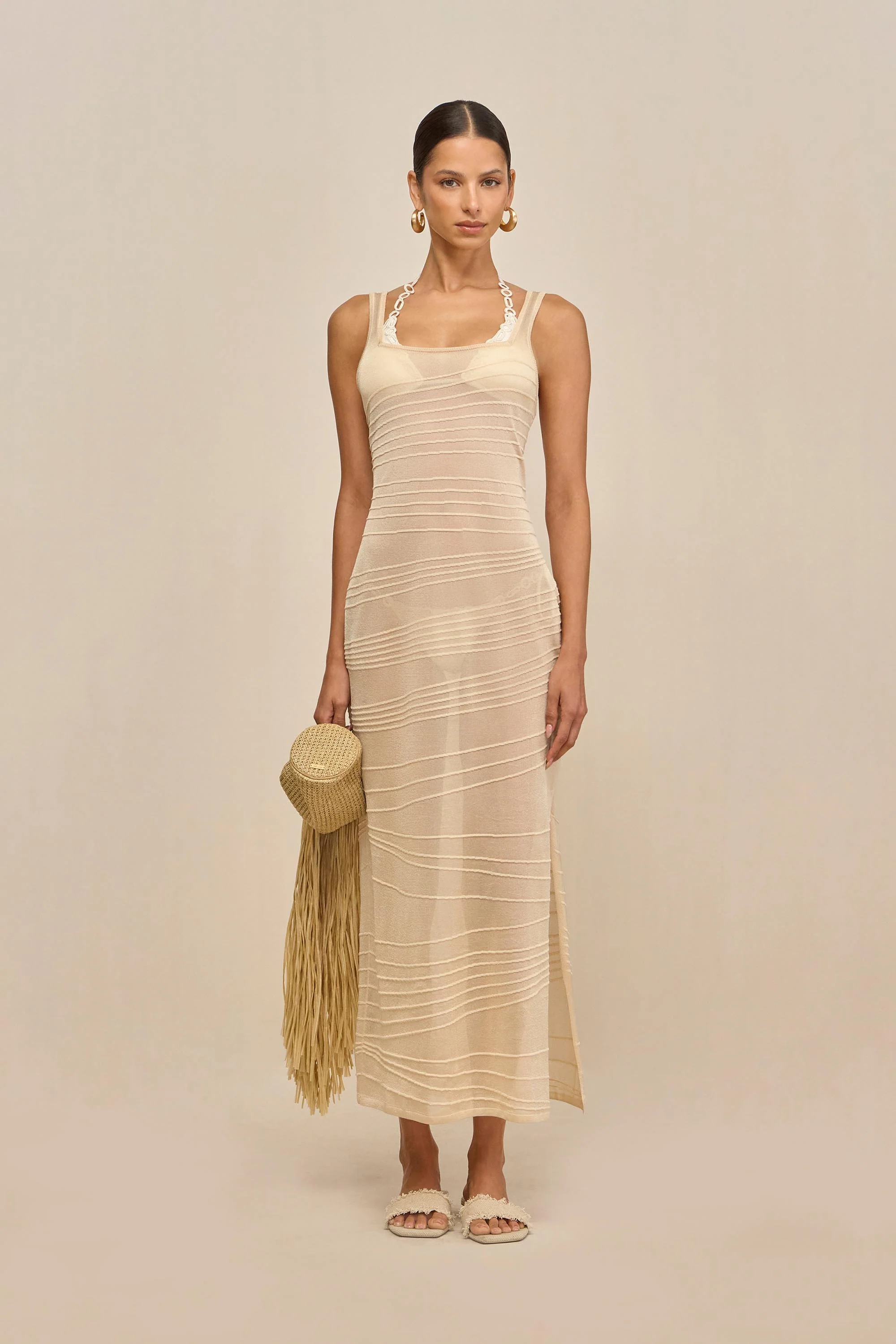 MAI KNIT COVERUP DRESS - BEACH
