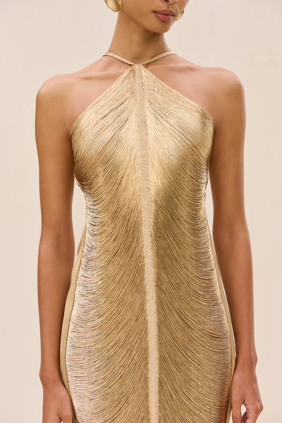 MARA DRESS - LIGHT GOLD - Image 3