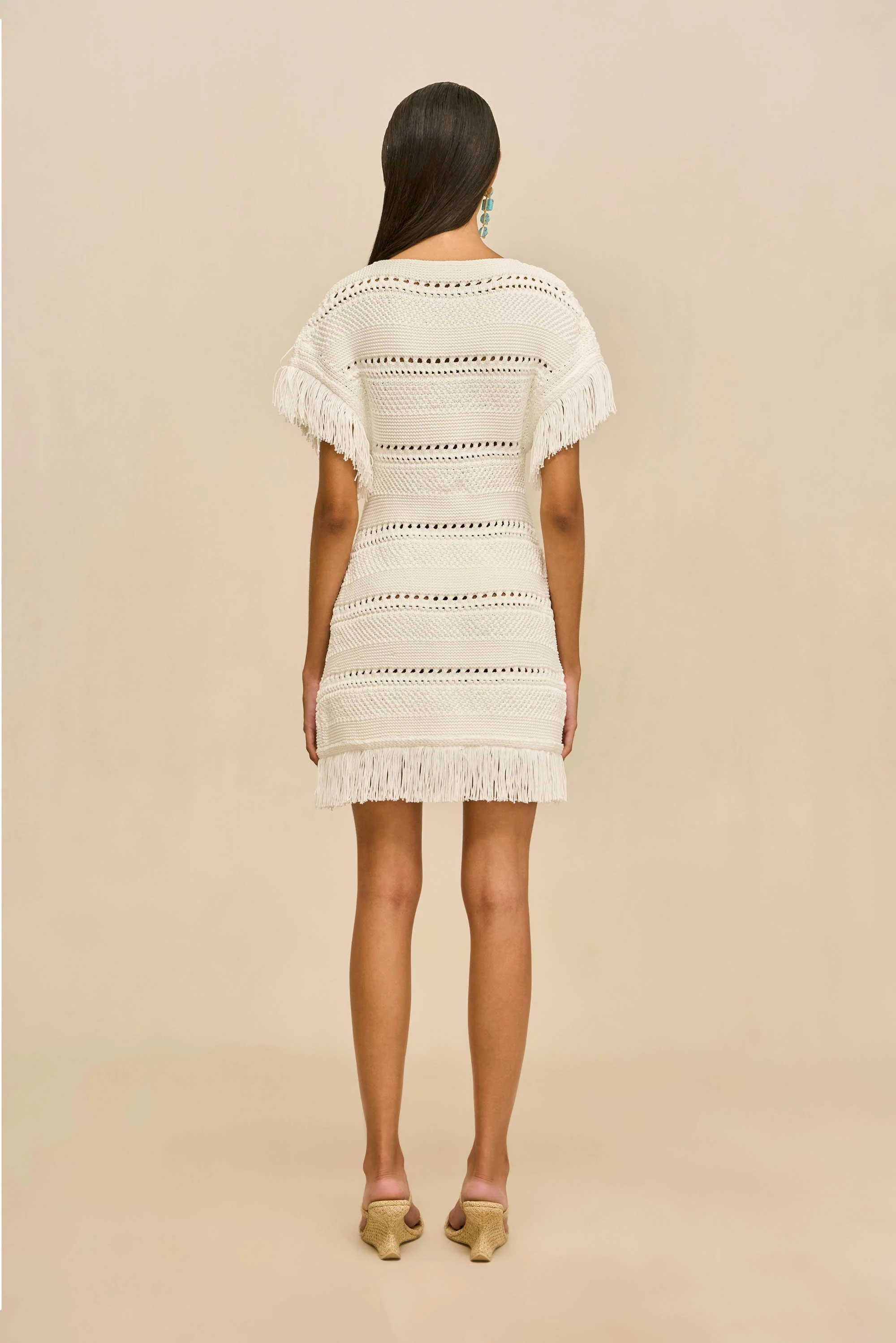 MAREN KNIT DRESS - OFF WHITE - Image 5