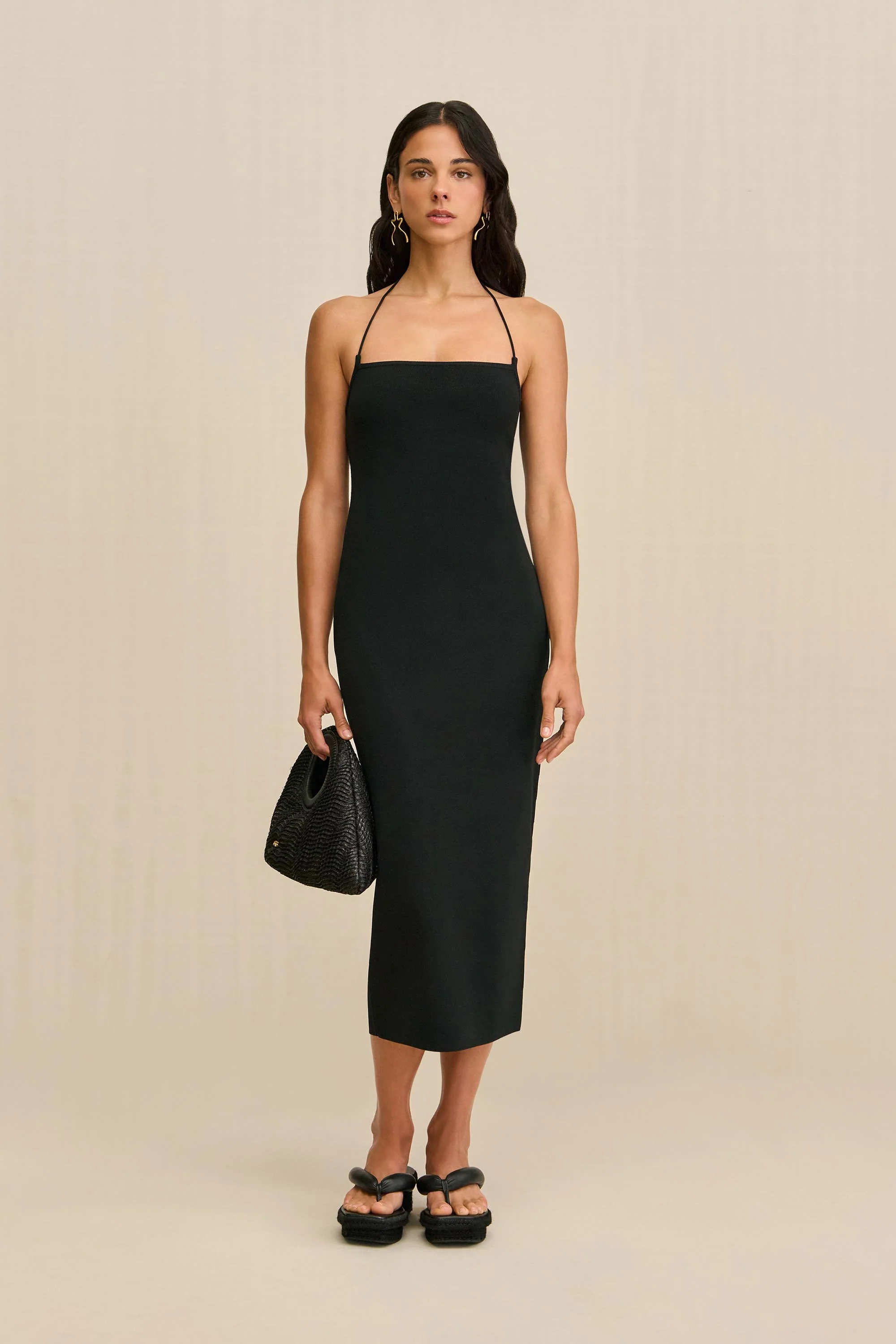 MELVILLE KNIT DRESS - BLACK - Image 2