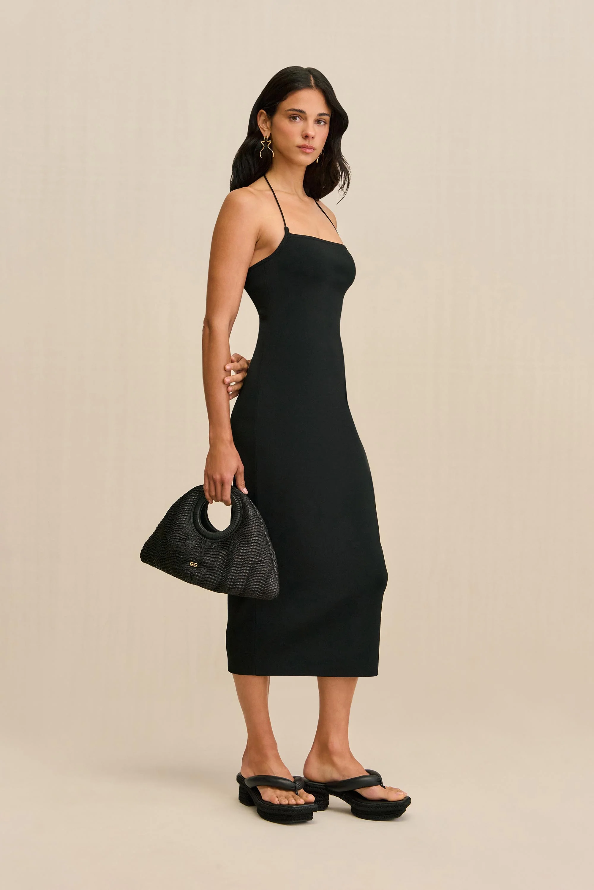 MELVILLE KNIT DRESS - BLACK - Image 4