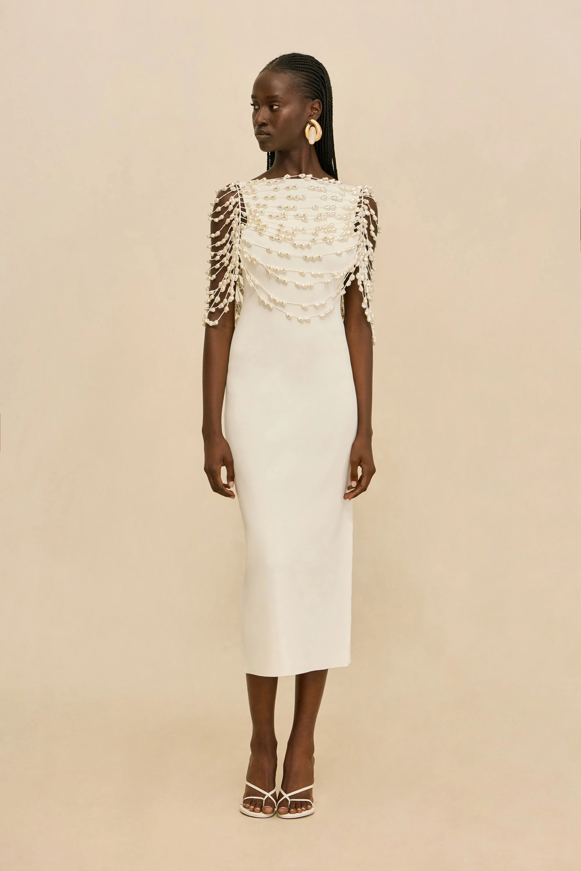 MERI KNIT DRESS - OFF WHITE - Image 2