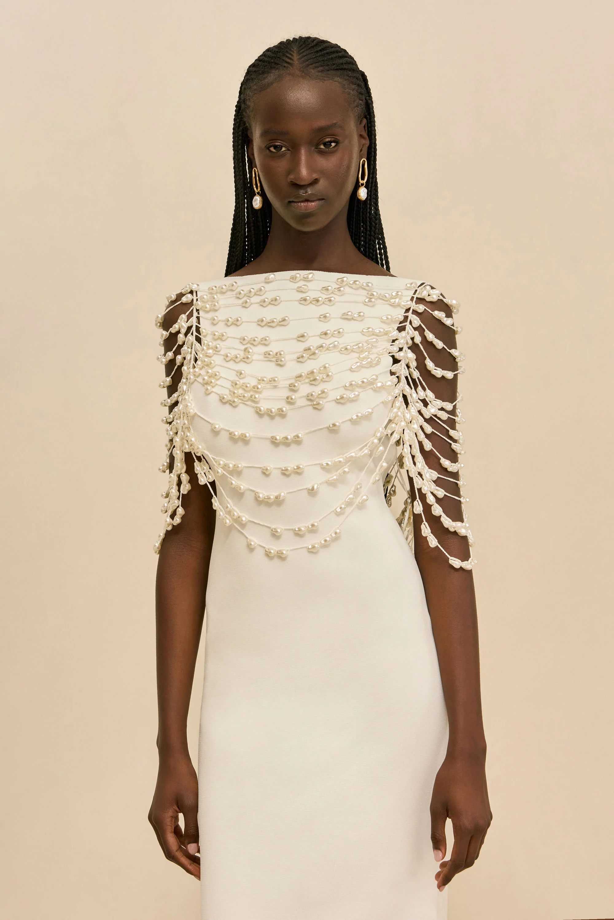 MERI KNIT DRESS - OFF WHITE - Image 4