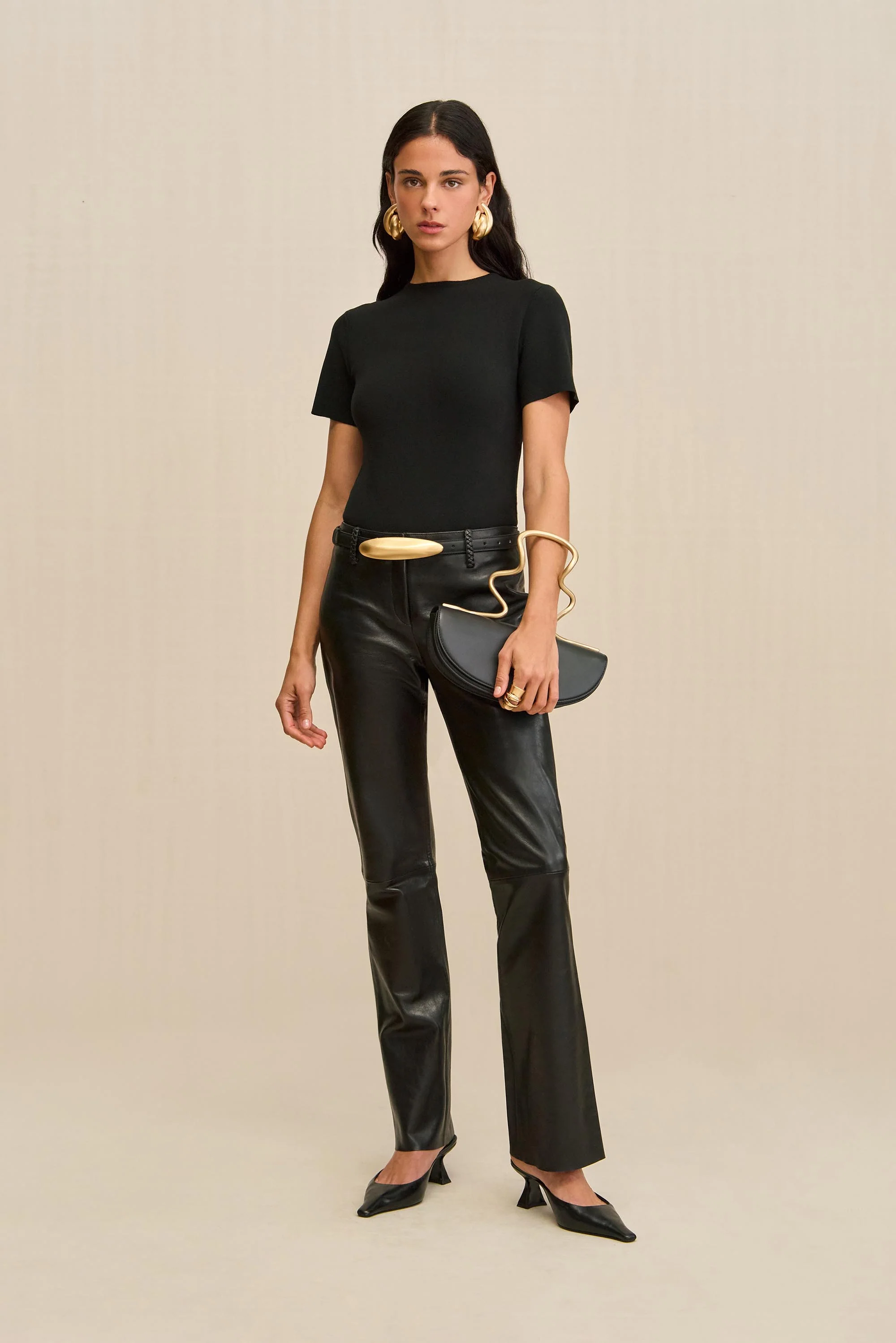 MILIOS KNIT TOP - BLACK - Image 3