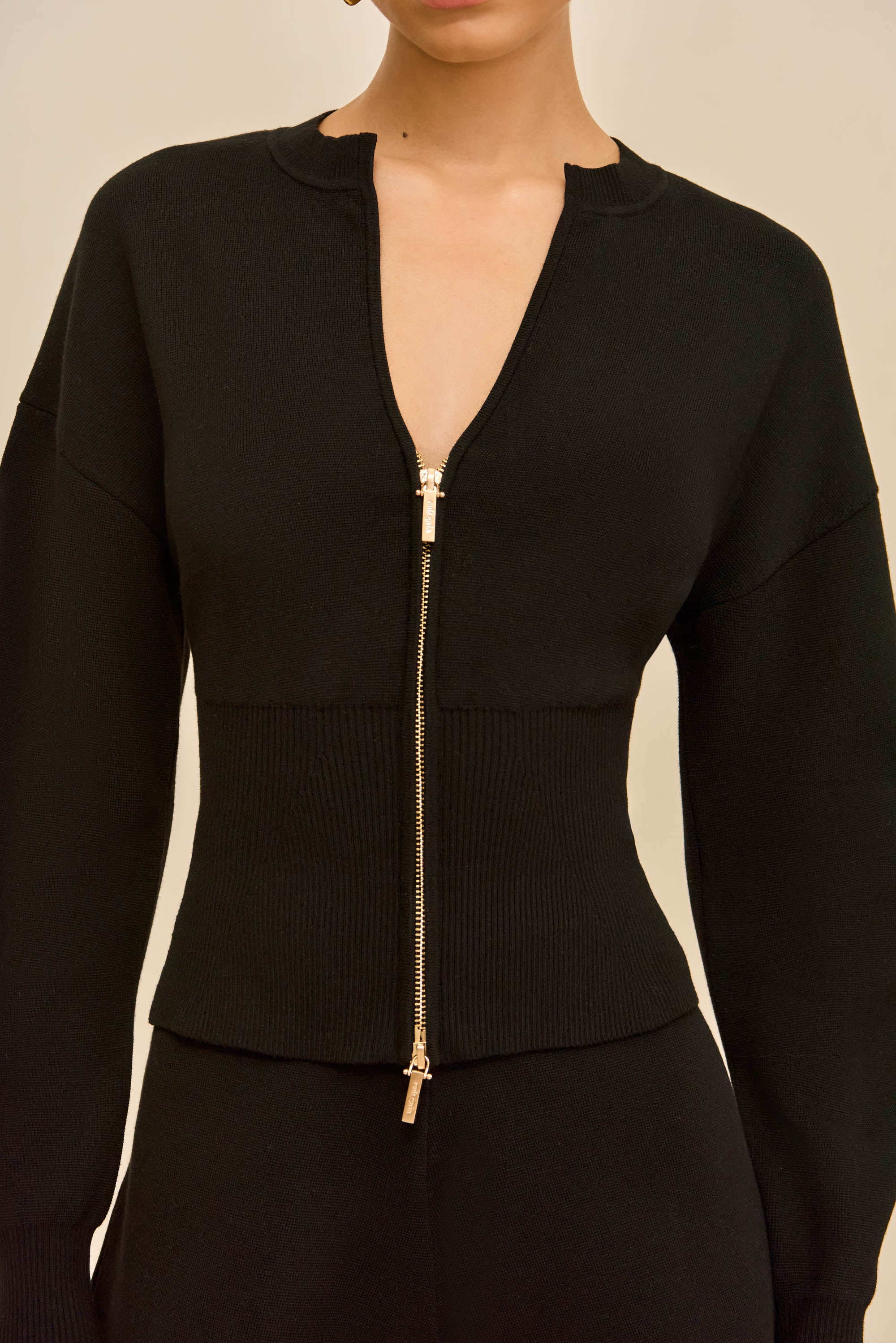 MONROE KNIT CARDIGAN - BLACK - Image 2