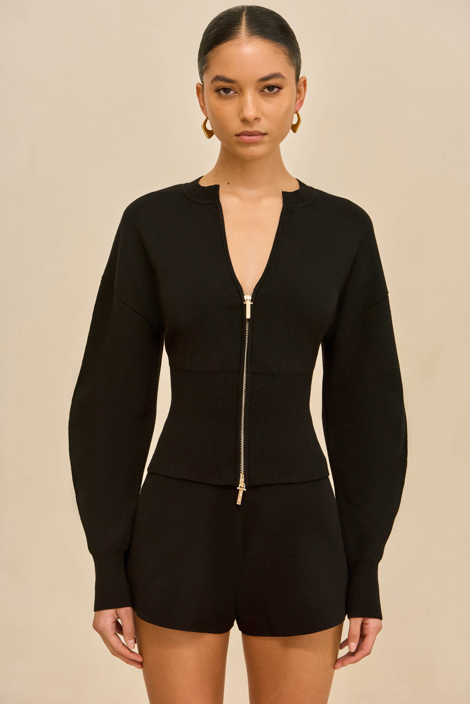 MONROE KNIT CARDIGAN - BLACK - Image 4