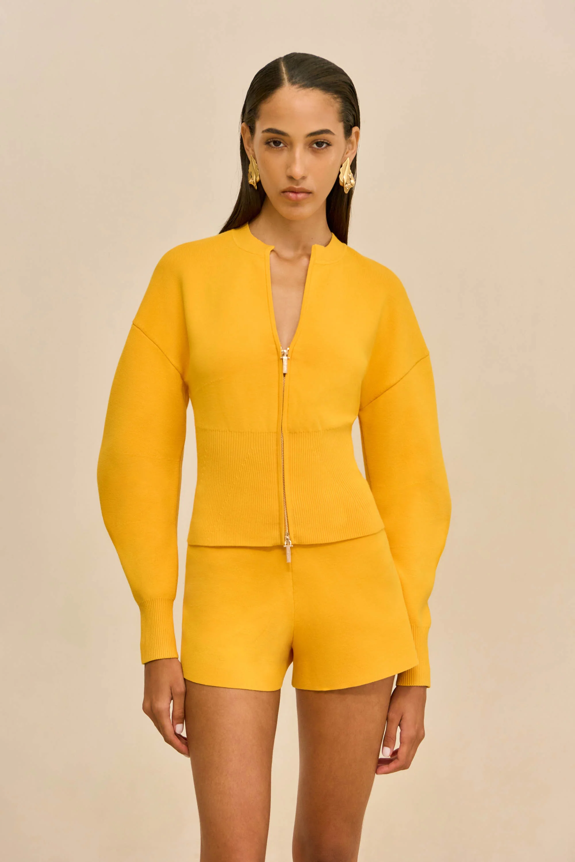 MONROE KNIT CARDIGAN - MARIGOLD