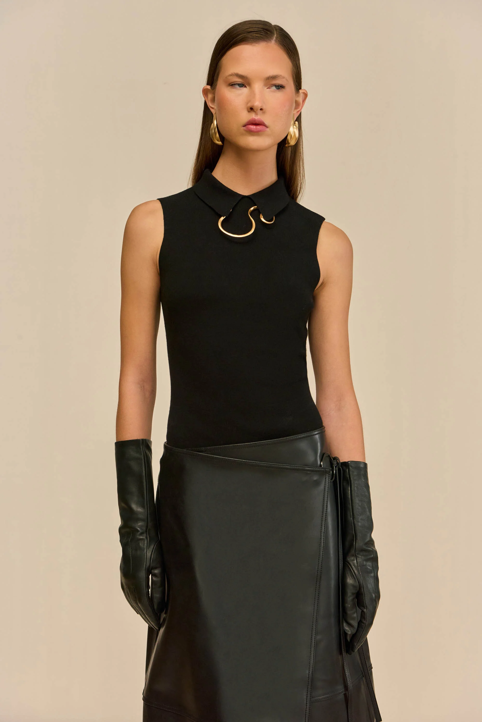 MYKO KNIT BODYSUIT - BLACK - Image 4