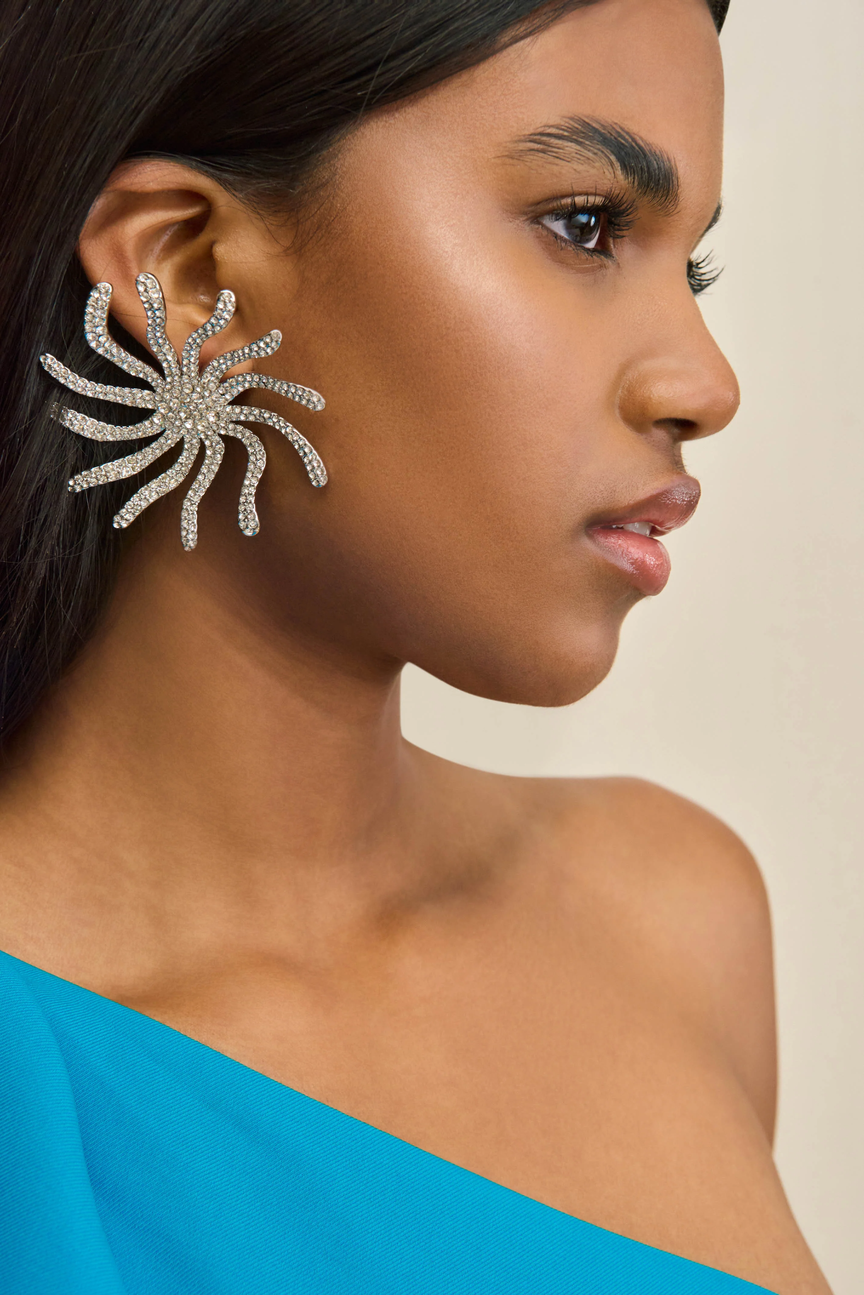 NIS EARRING - CLEAR PAVE - Image 2