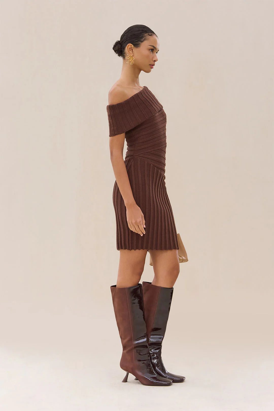 OCEANE KNIT DRESS - JAVA - Image 4
