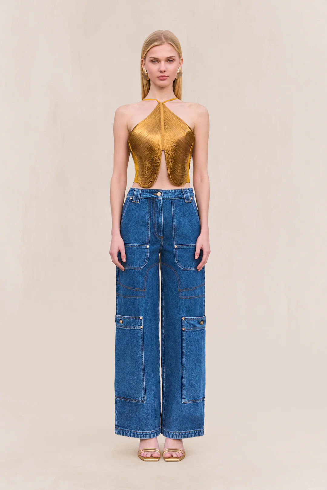 QUELLA TOP - DARK GOLD - Image 2