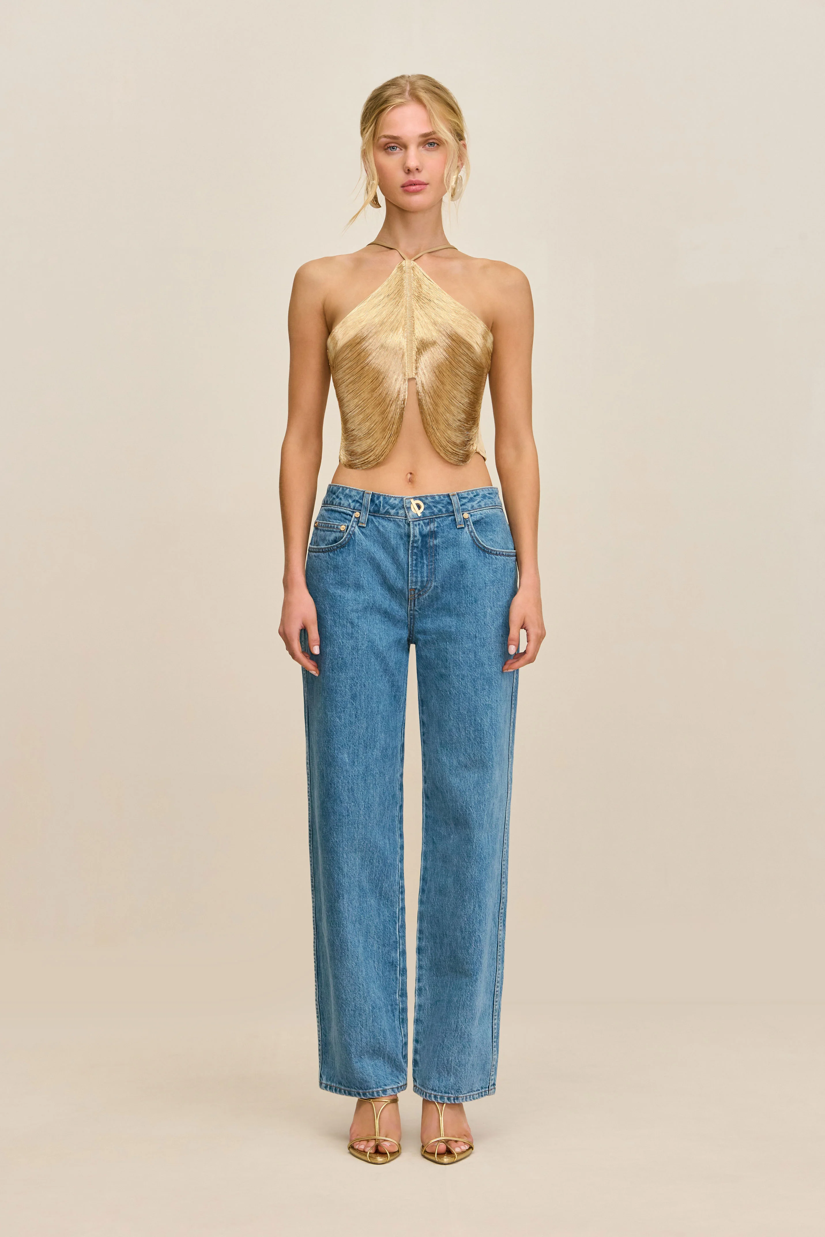 QUELLA TOP - LIGHT GOLD - Image 3