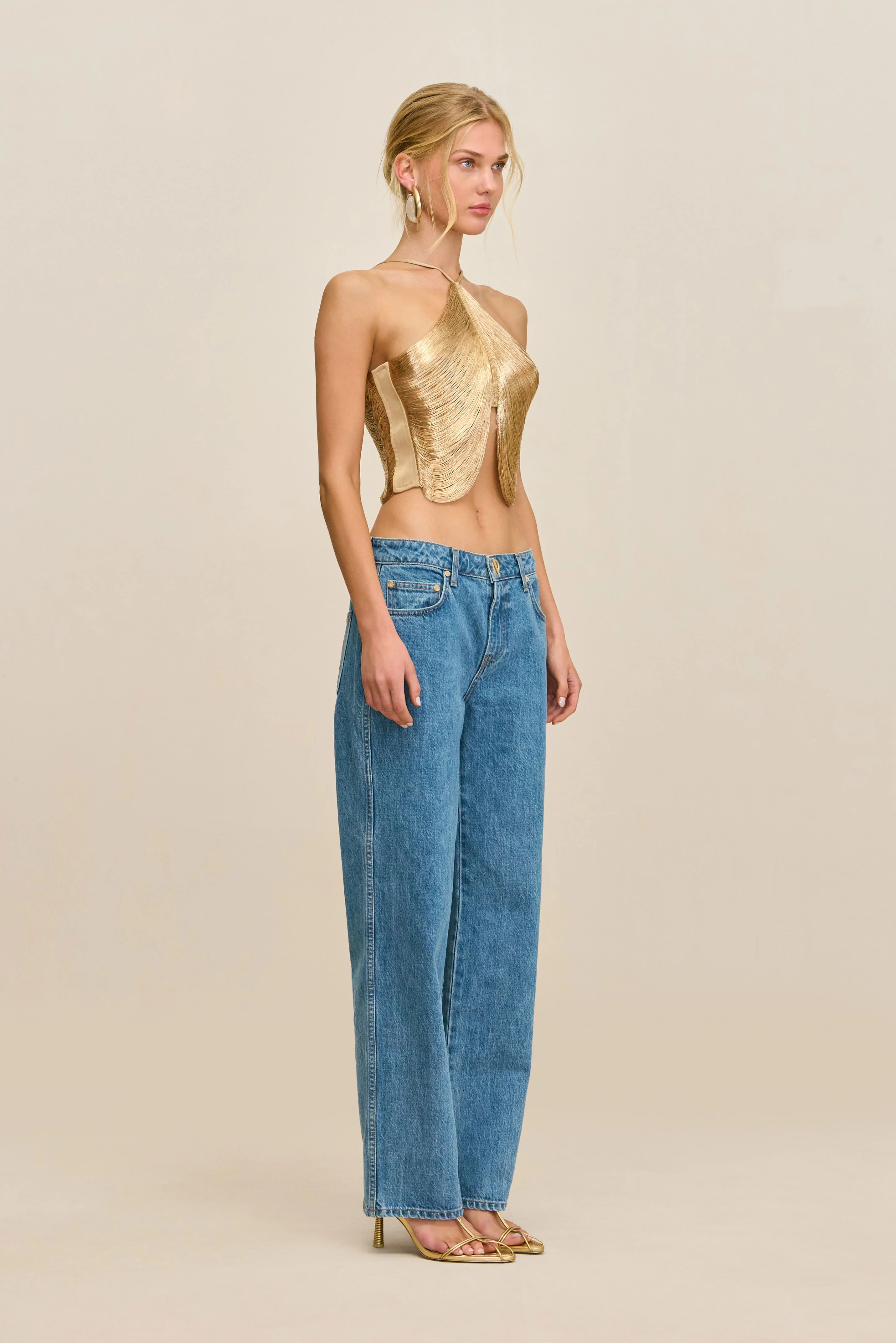 QUELLA TOP - LIGHT GOLD - Image 4