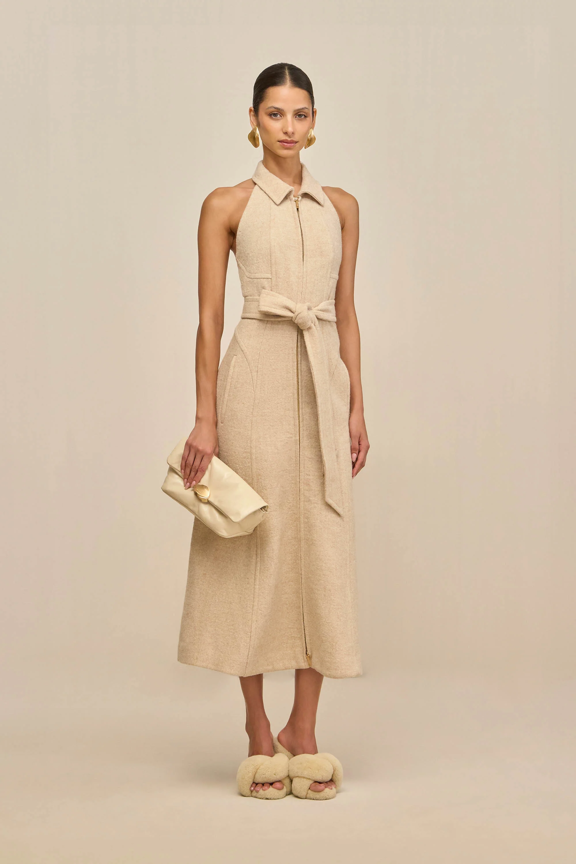 REGNIER DRESS - OATMEAL
