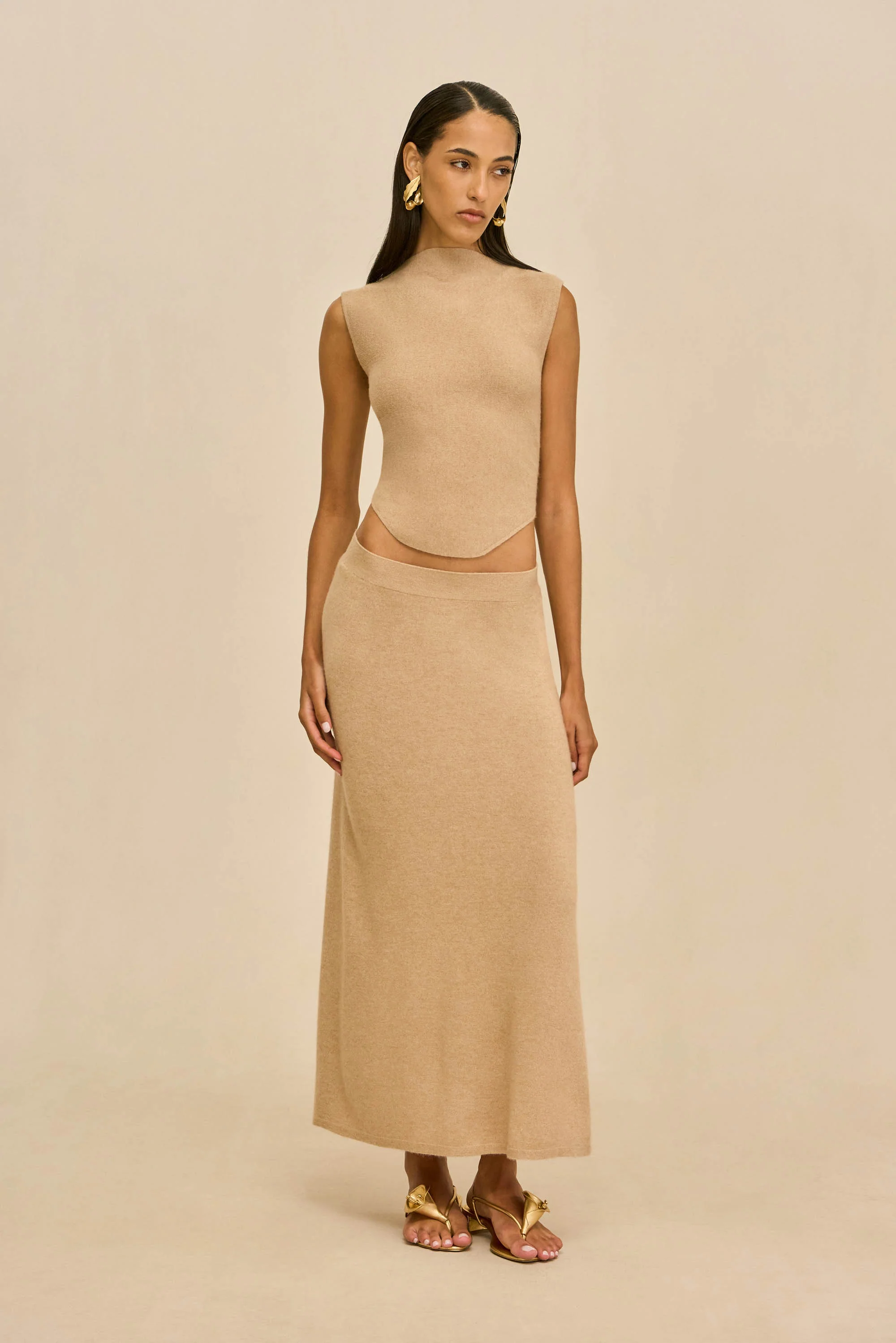 ROMMA KNIT TOP - SESAME - Image 2