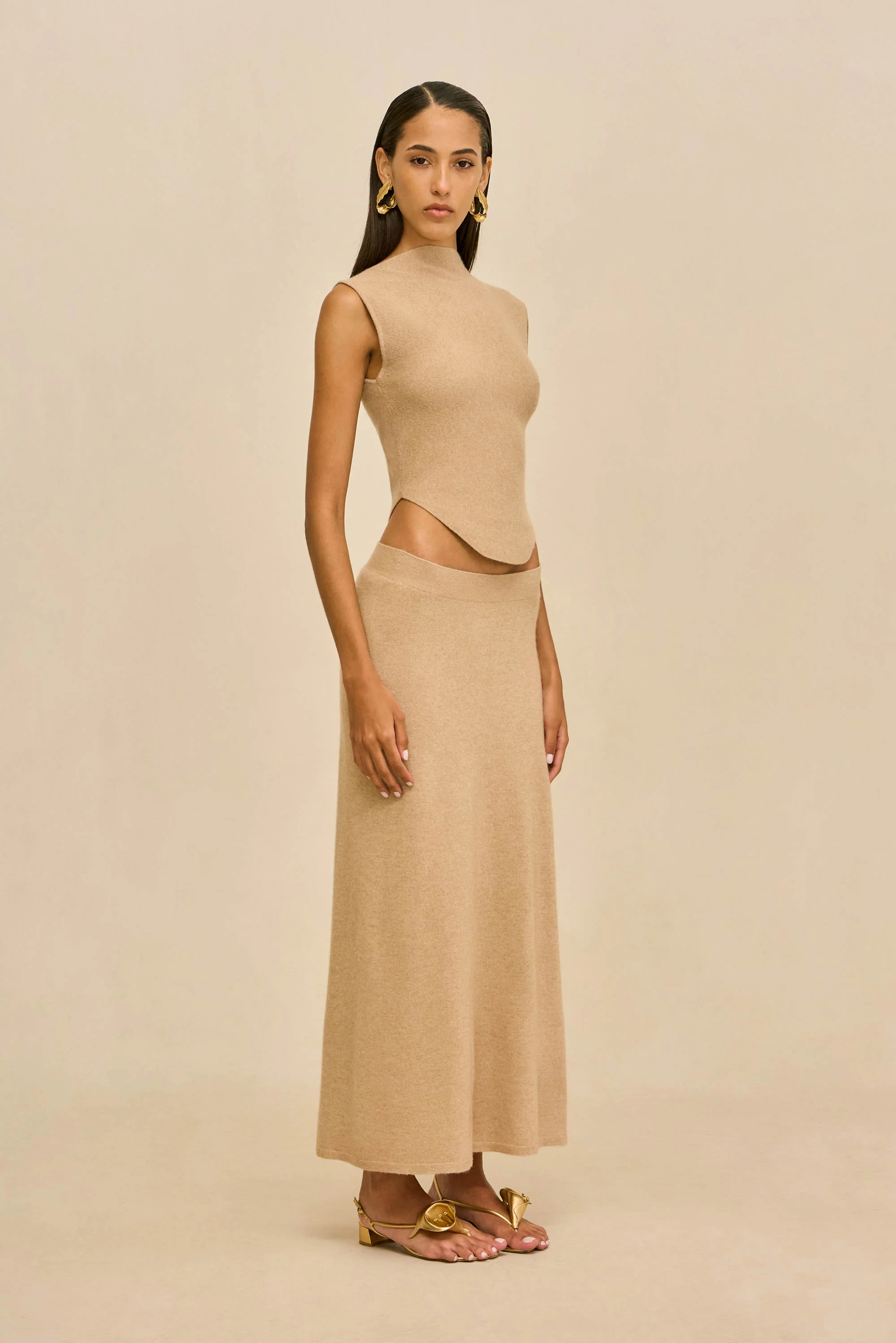 ROMMA KNIT TOP - SESAME - Image 4