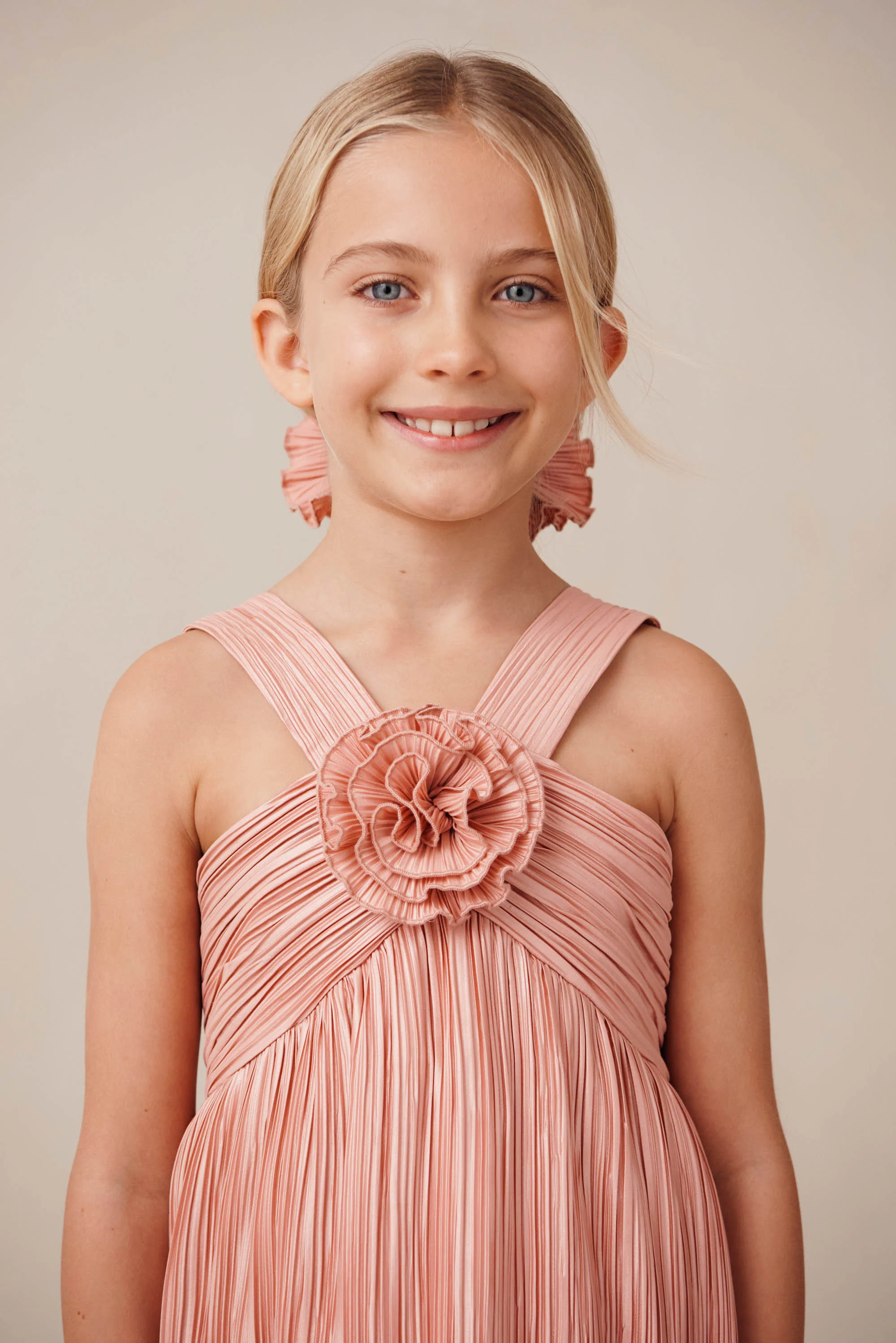 KIDS ROSALIE DRESS - PETAL PINK - Image 2