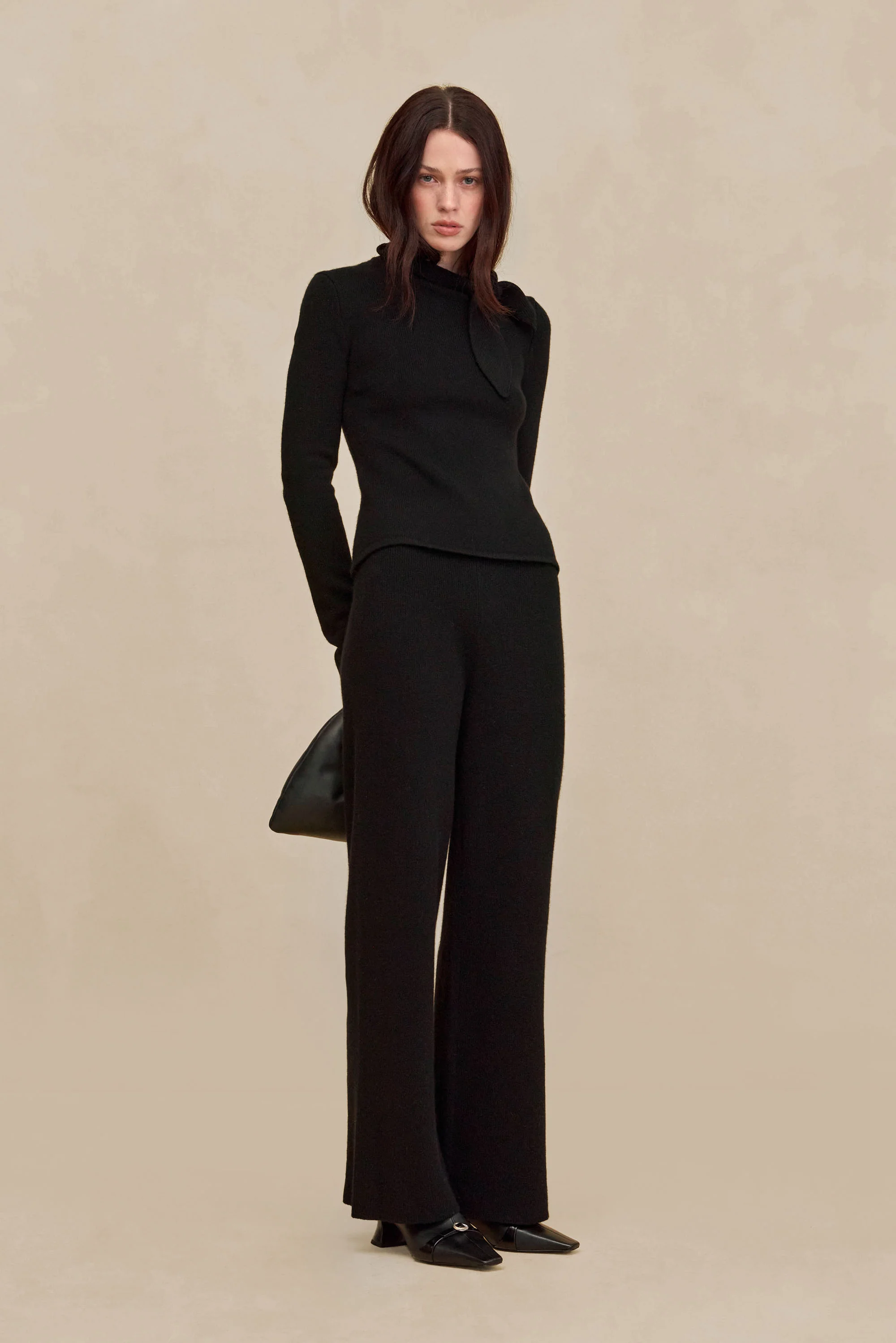 SONNY KNIT PANT - BLACK - Image 3