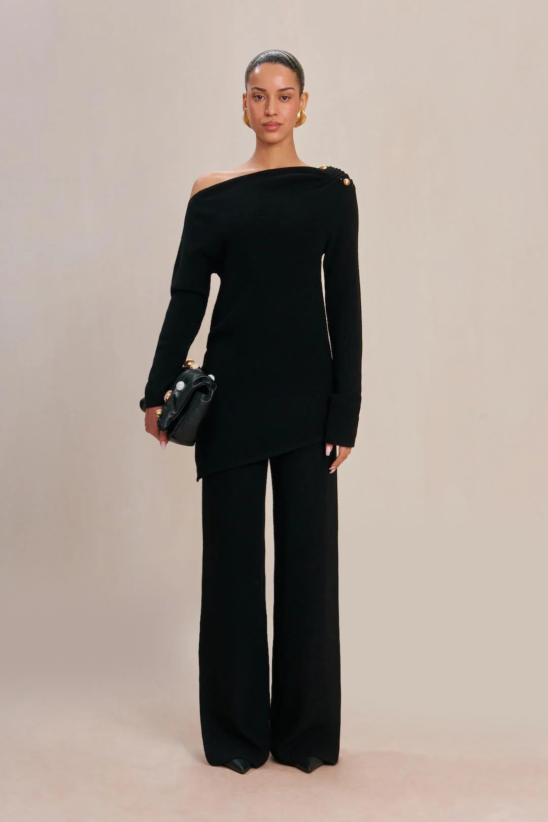 SUDI KNIT PANT - BLACK - Image 3