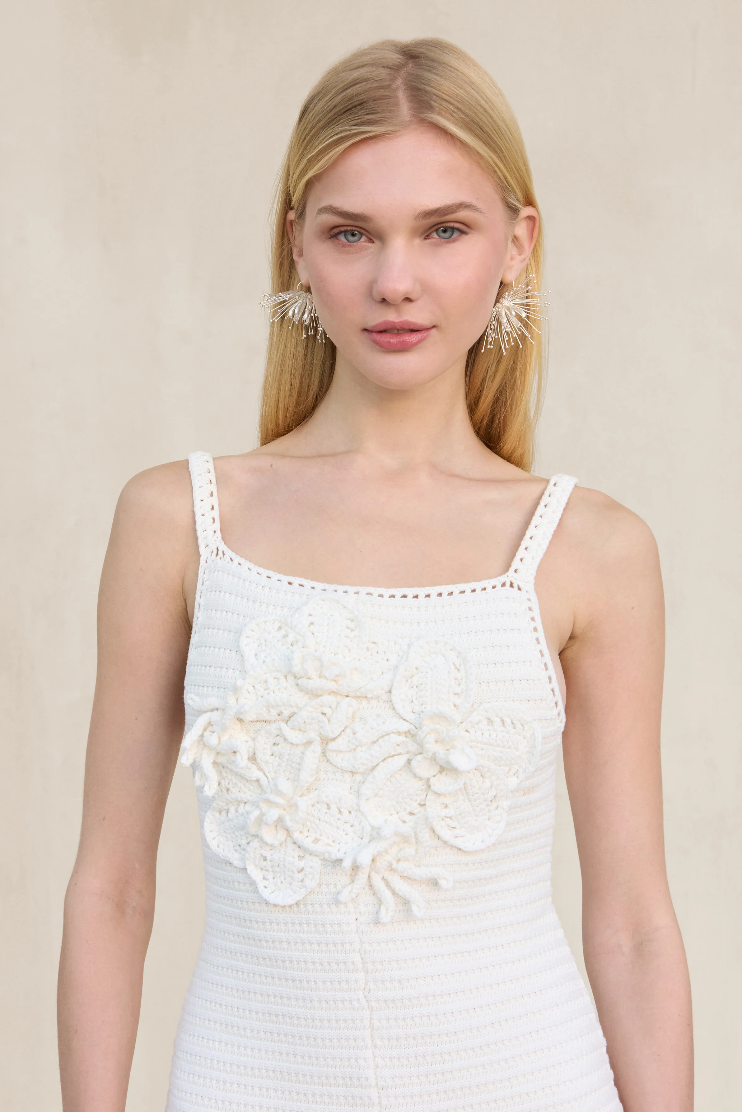 TALYA CROCHET ROMPER - OFF WHITE - Image 2