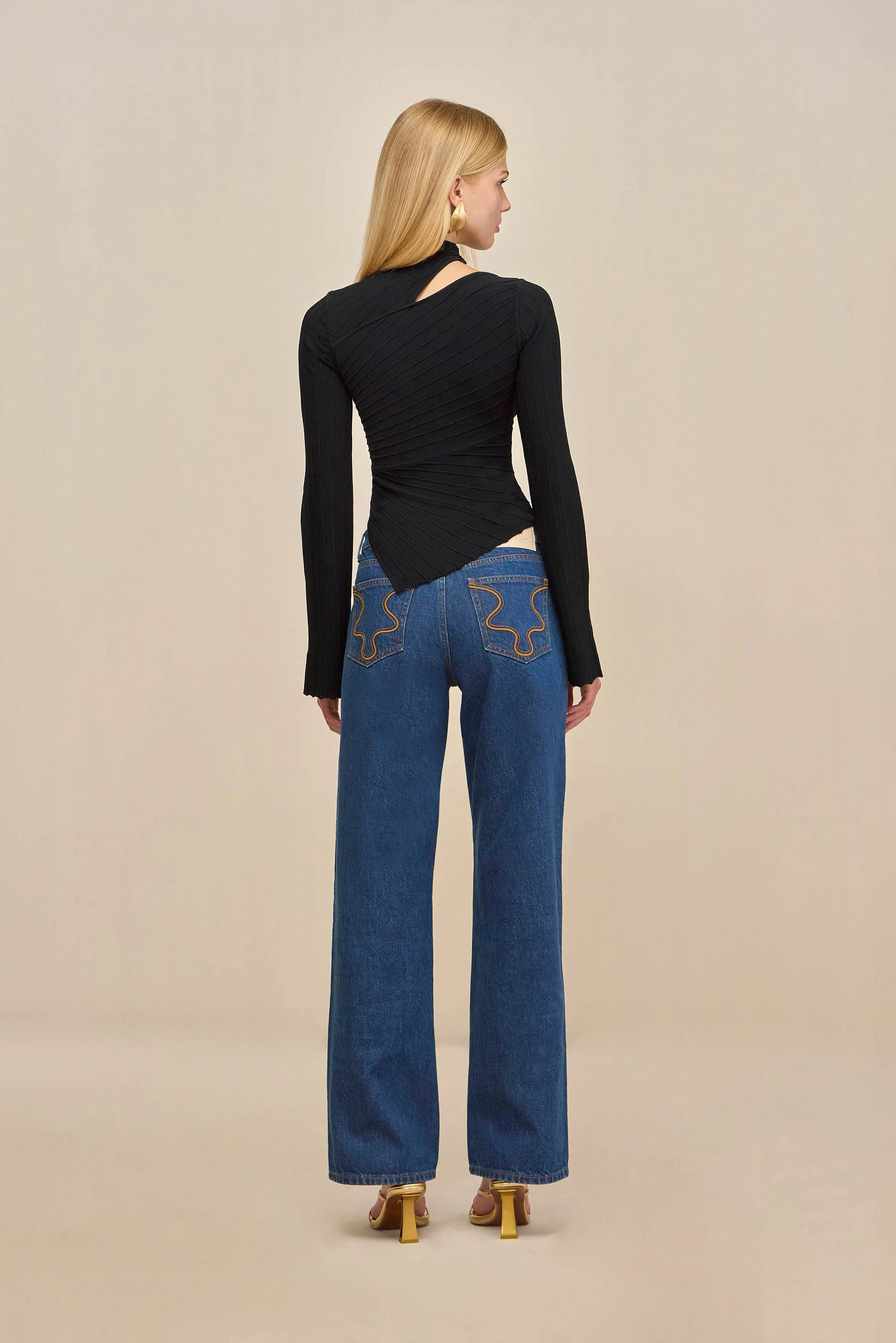 TAYLA KNIT TOP - BLACK - Image 5