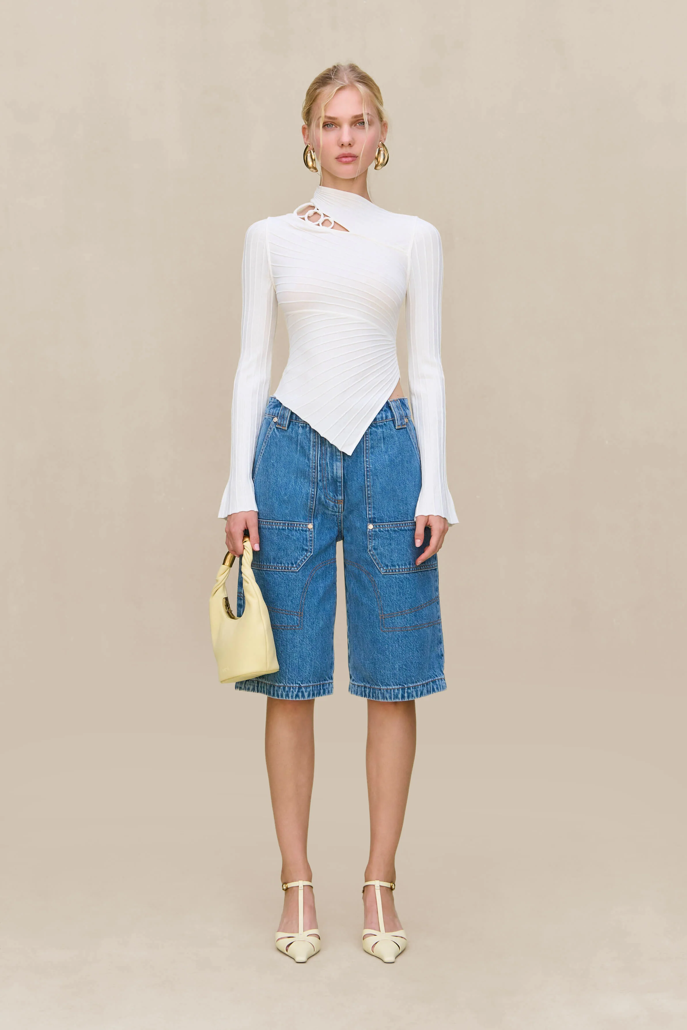 TAYLA KNIT TOP - OFF WHITE - Image 3