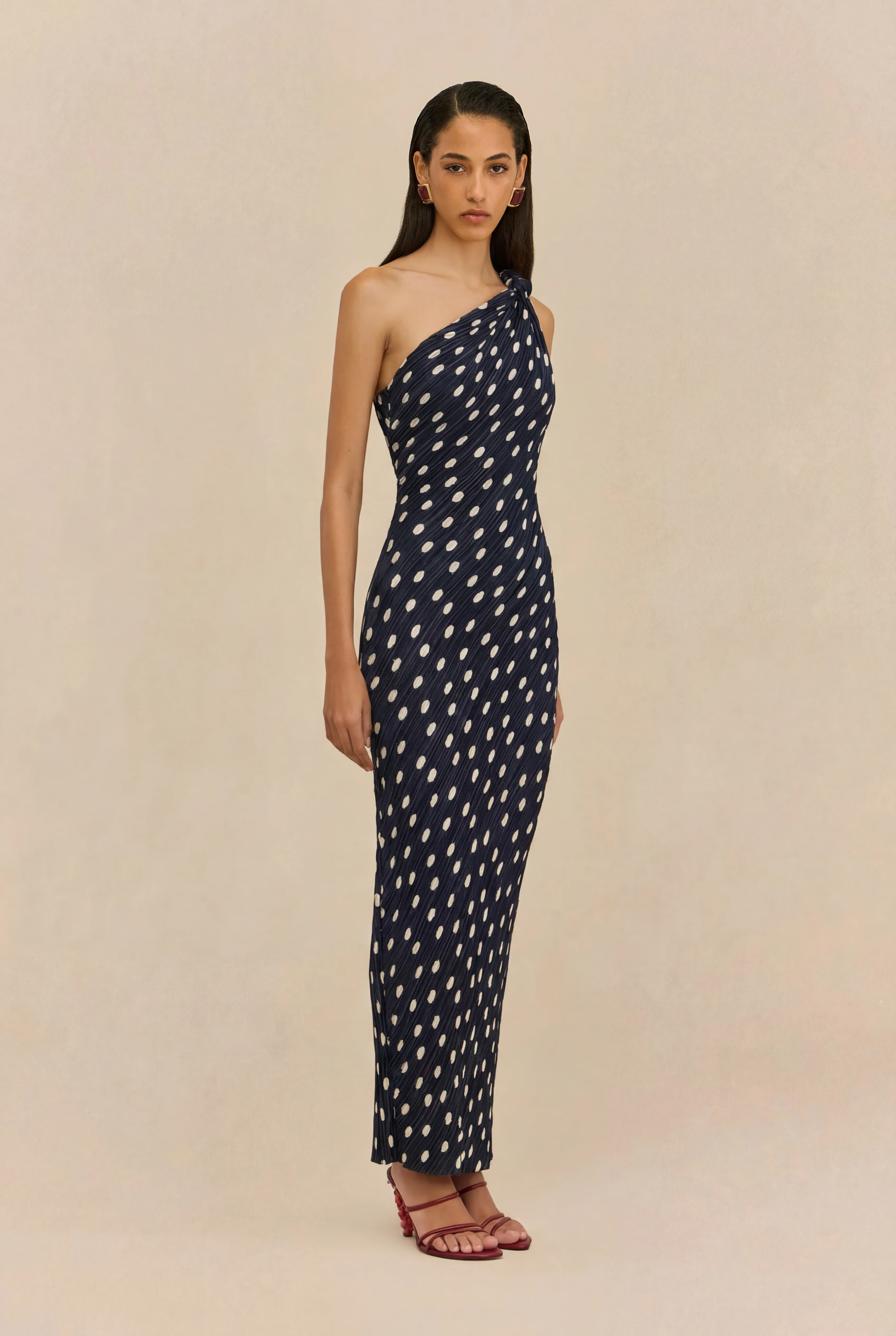 TERRE DRESS - SMALL DOT DEEP LAKE - Image 2