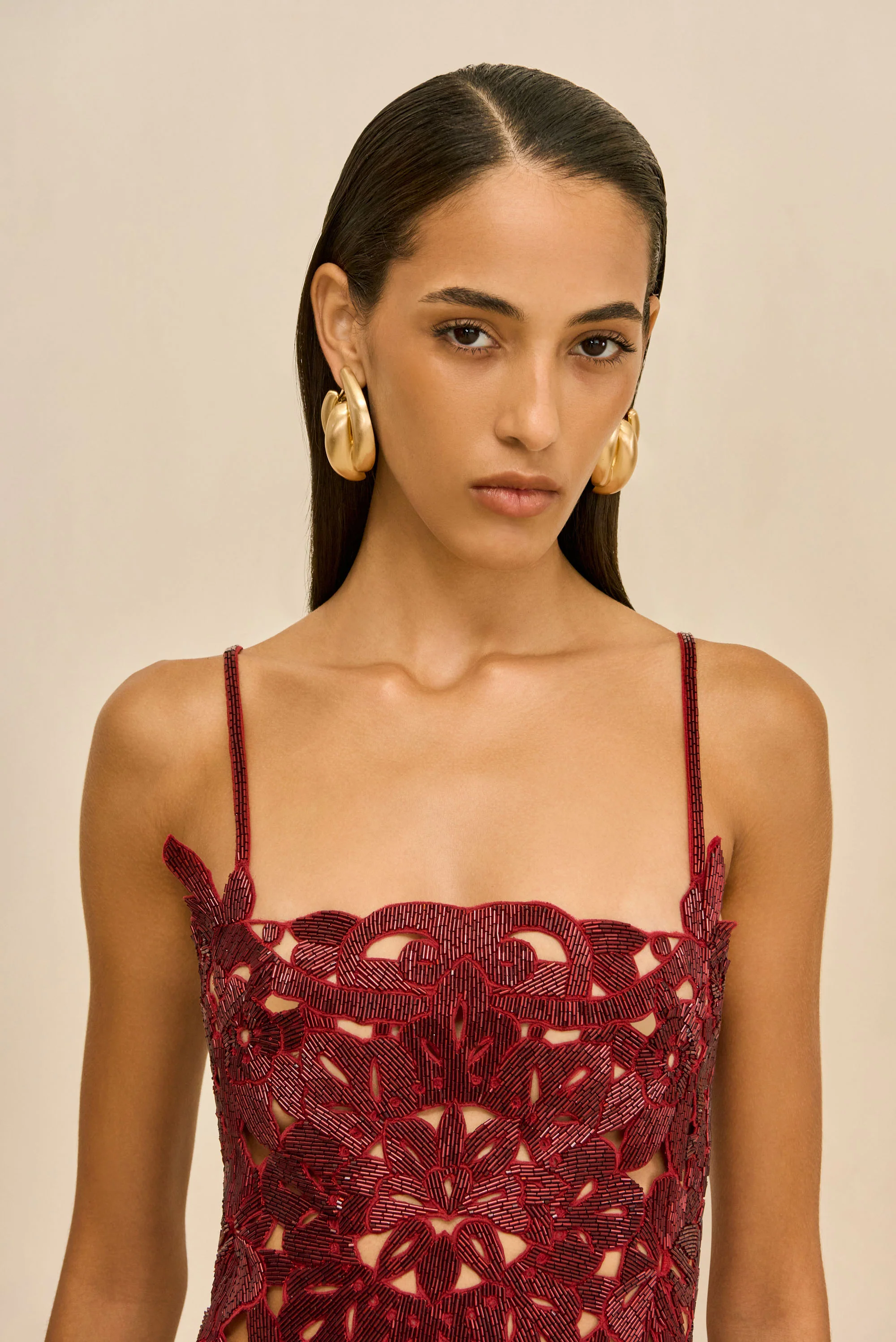 VANYA DRESS - MERLOT - Image 5
