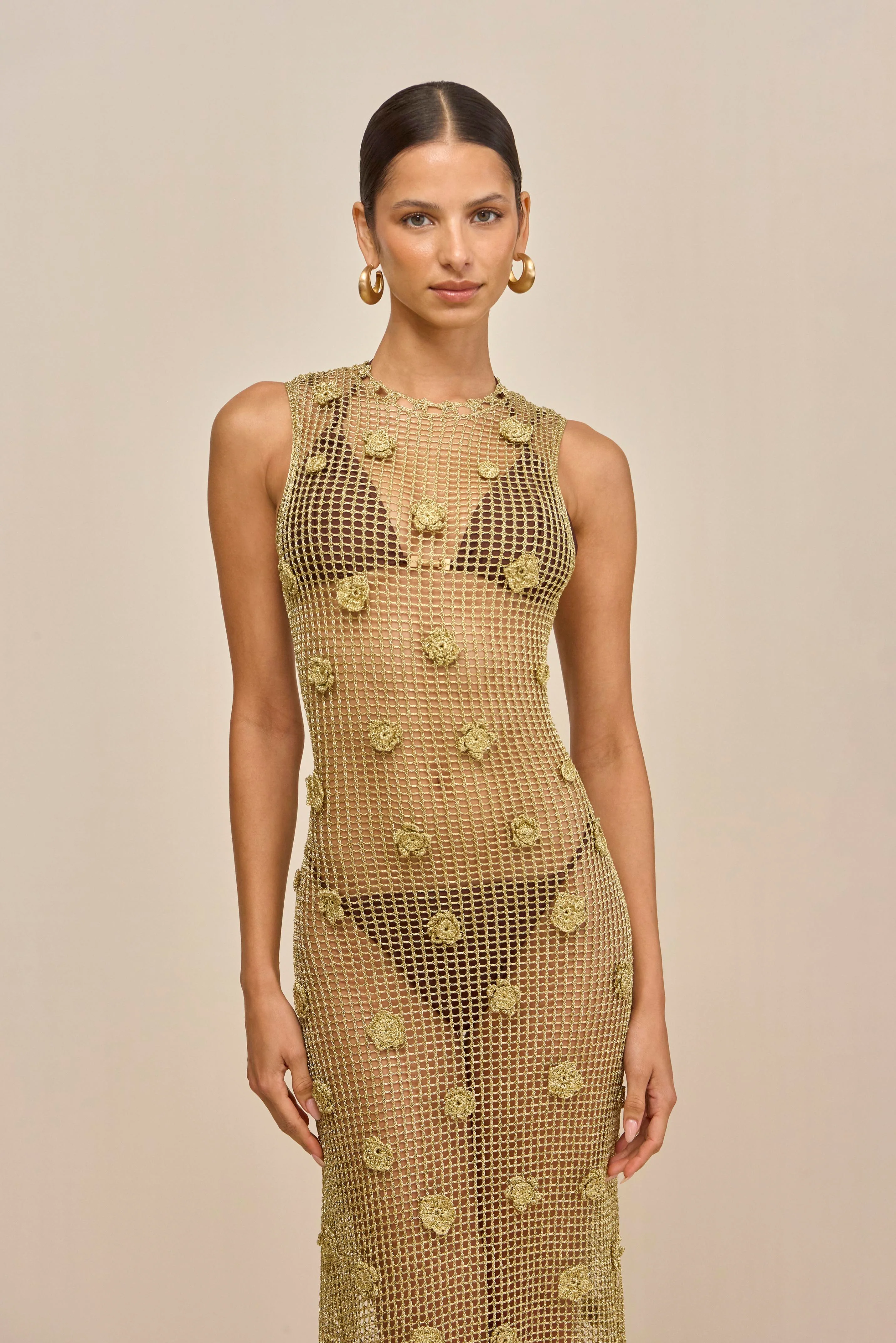 VERMEER DRESS - GOLD - Image 2