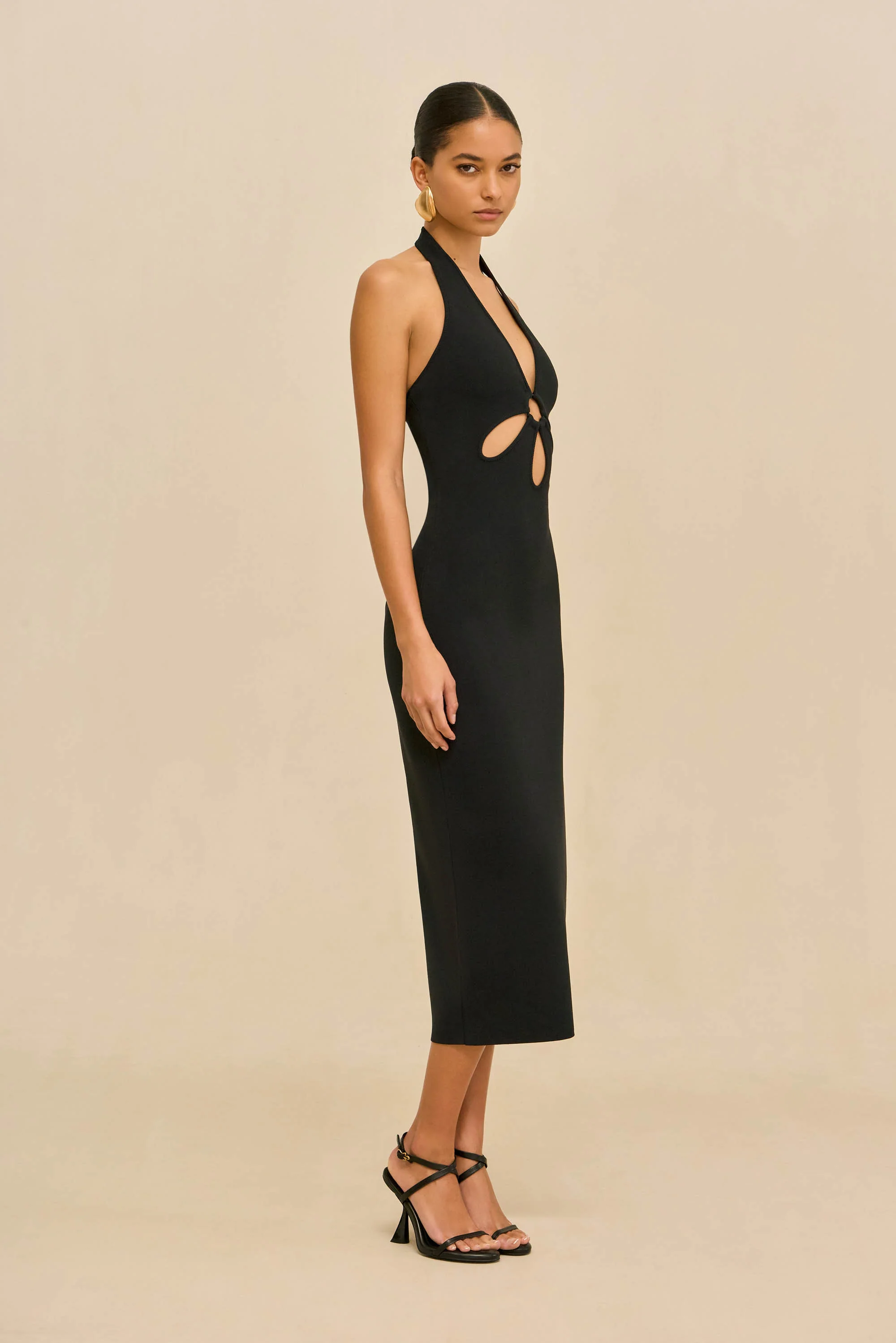 VINNA KNIT DRESS - BLACK - Image 4