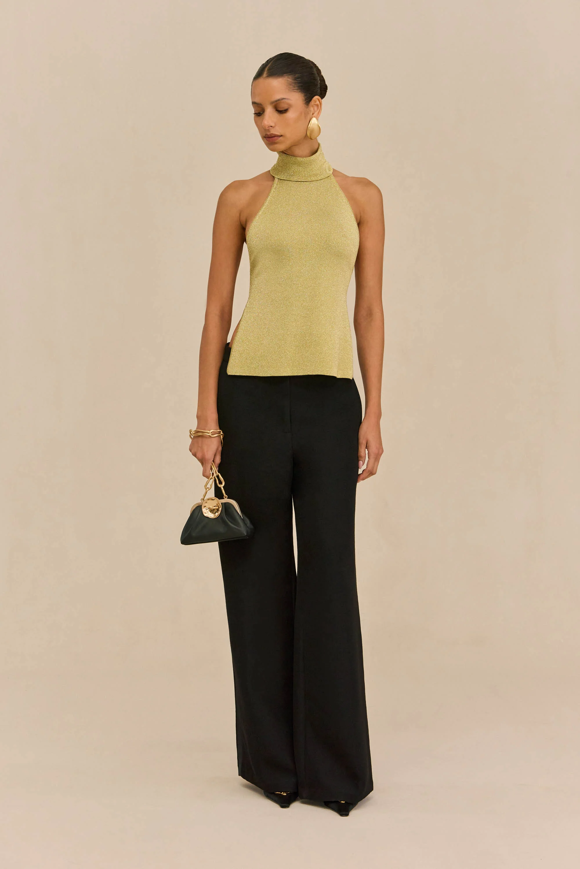 WAKE KNIT TOP - GOLD - Image 2